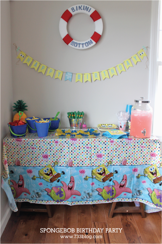 spongebob squarepants birthday party