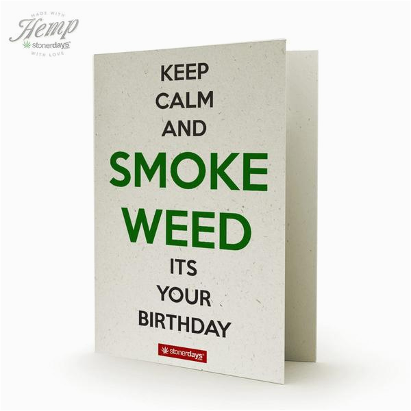 keep calm smoke weed hemp birthday card stonerdays