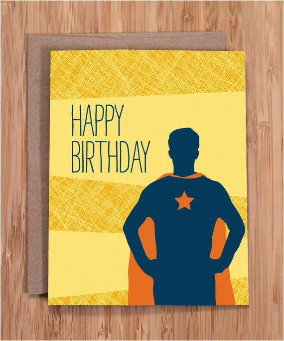 funny birthday card super guy for him