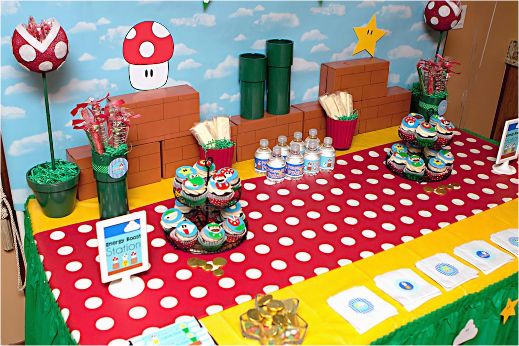 Super Mario Bros Birthday Decorations Super Mario Birthday Party Popsugar Moms