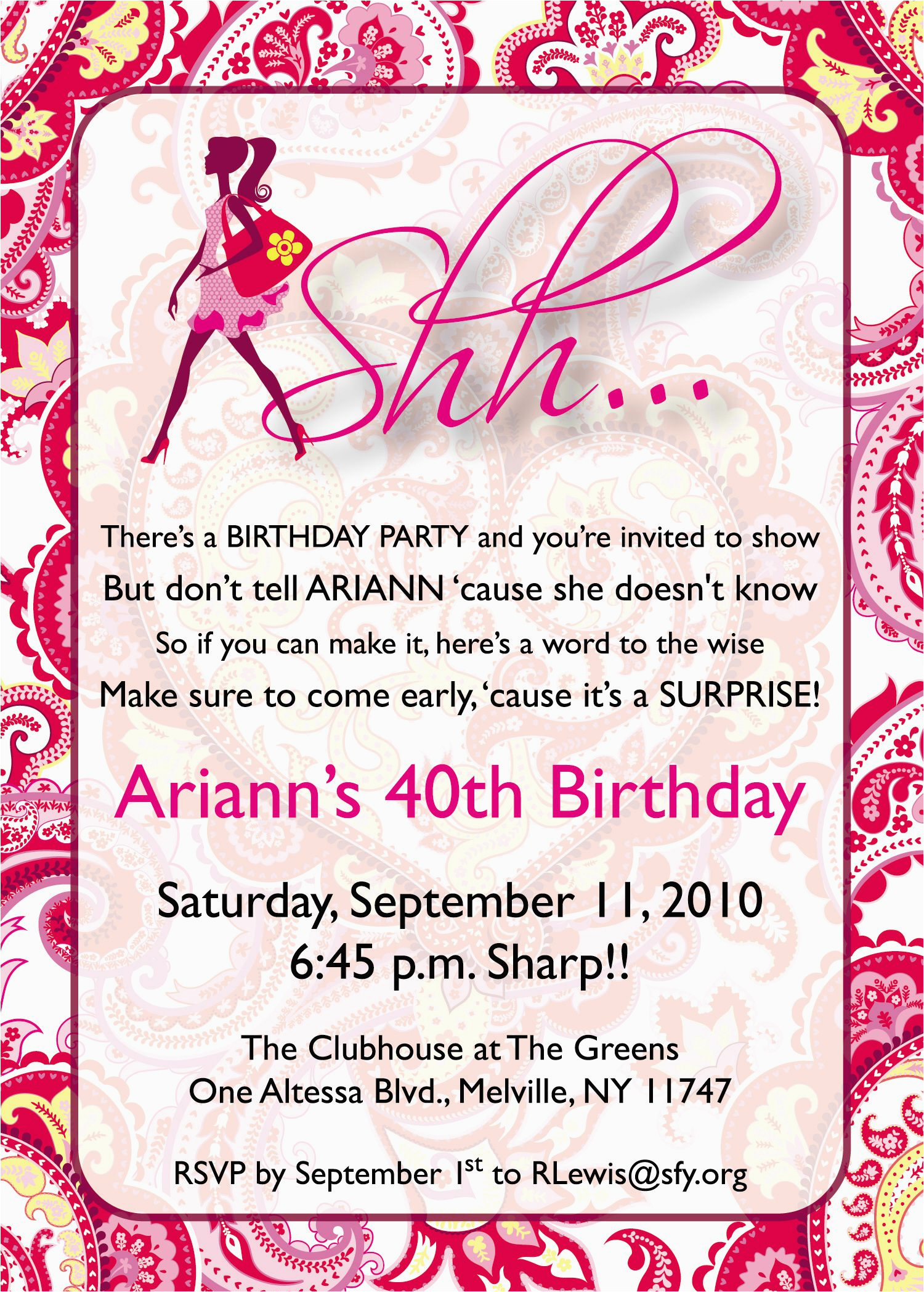 birthday invitation card surprise birthday invitations