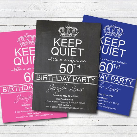 surprise 50th birthday party invitation