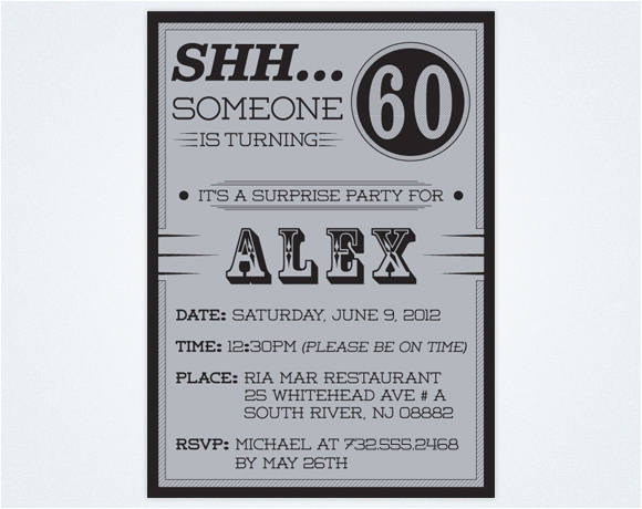 Surprise 60 Birthday Party Invitations Free Printable 60th Surprise Birthday Party Invitations