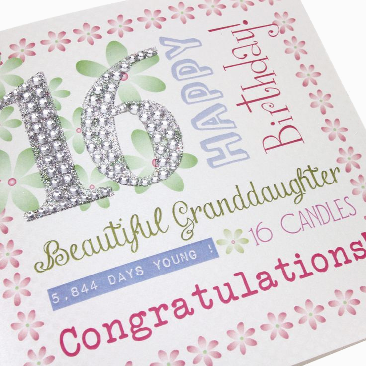 16th birthday greetings granddaughter