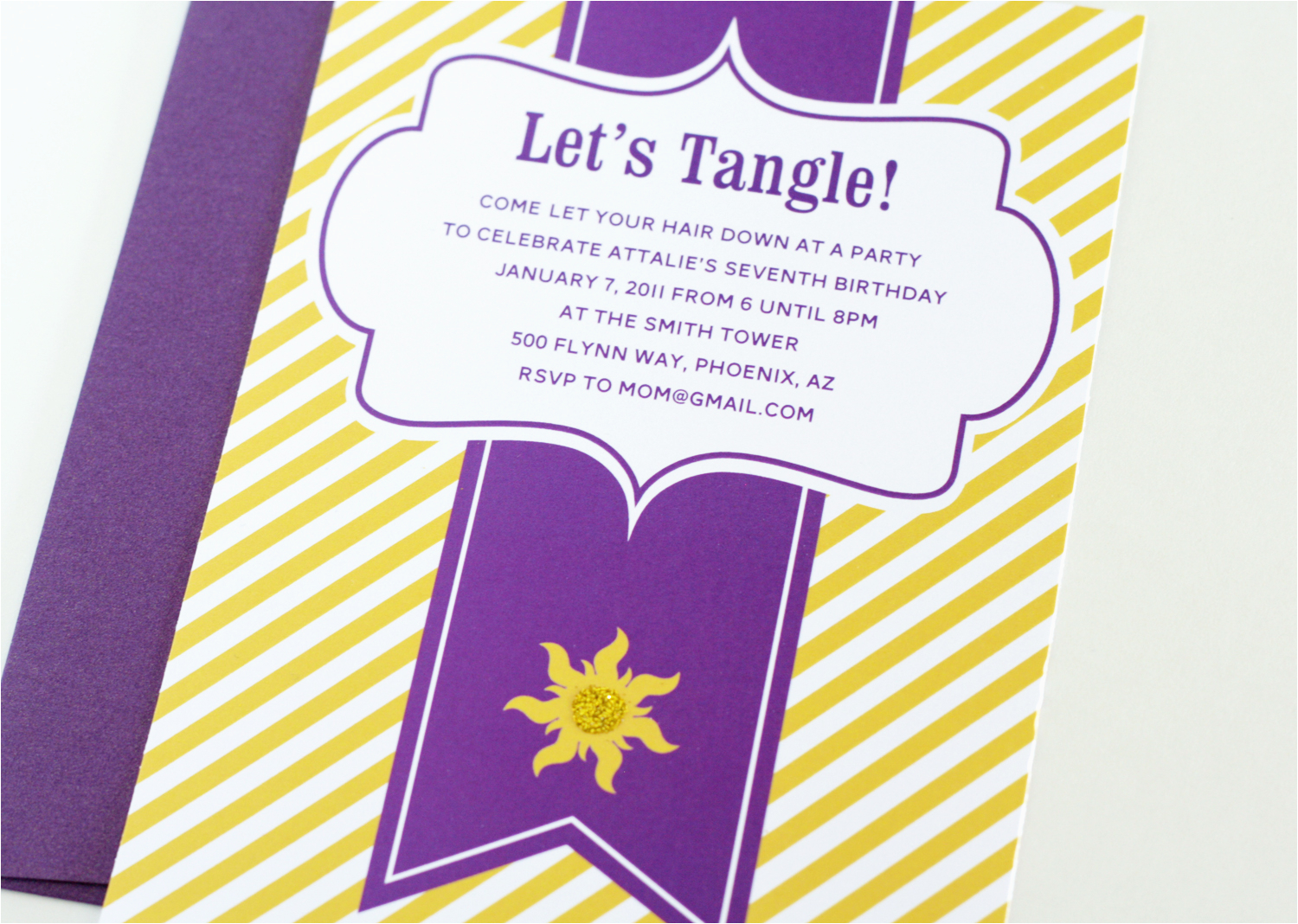 easy tangled party invites