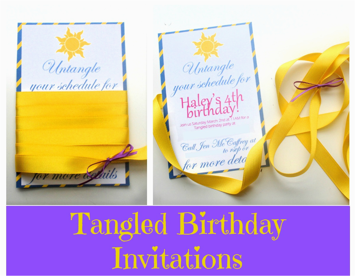 party tangled birthday invites tangled