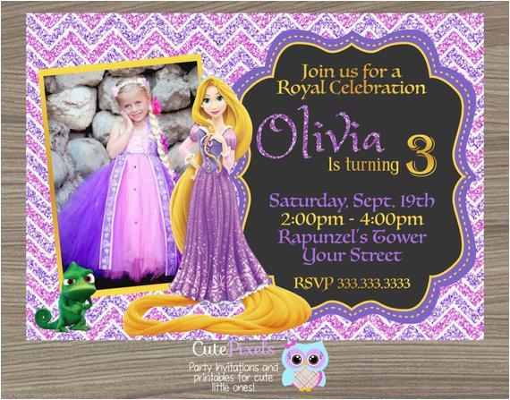 rapunzel invitation tangled invitation