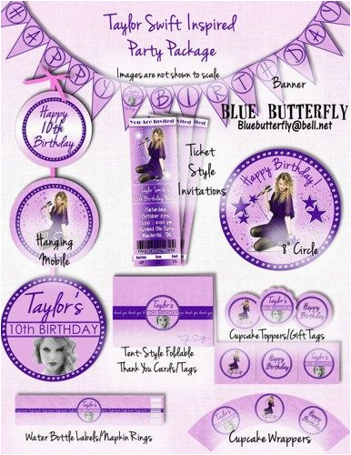 taylor swift party supplies and ideas