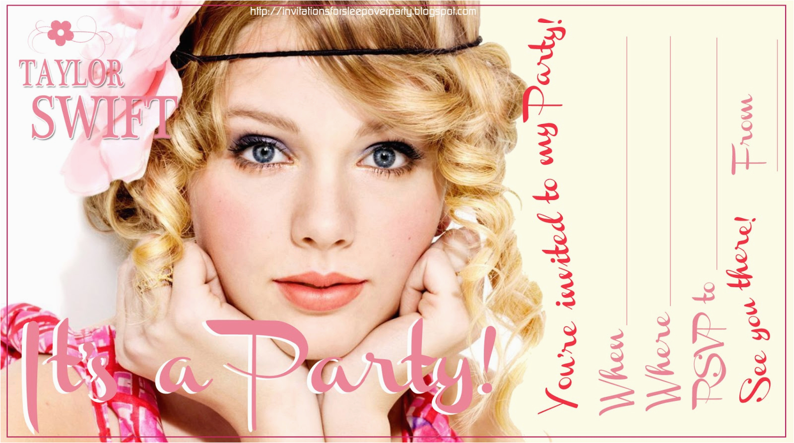 taylor swift party invitation free to