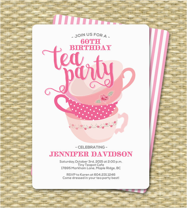 birthday tea party invitations birthday tea party invitation