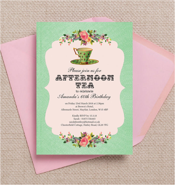 vintage afternoon tea themed 60th birthday party