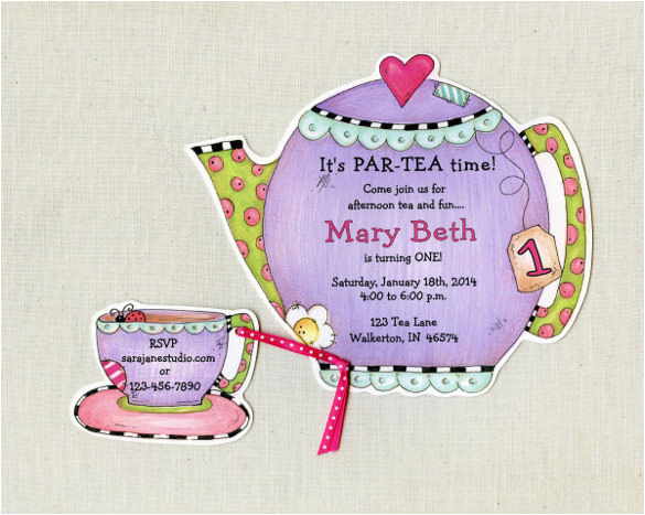 tea party invitation template