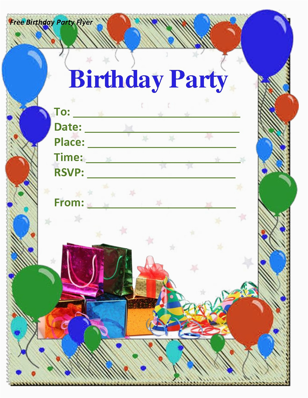 free birthday invitation templates