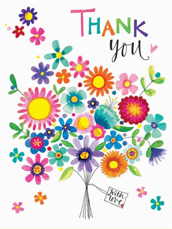 Thank You Note for Birthday Flowers Clip Art Thank You Flowers ...