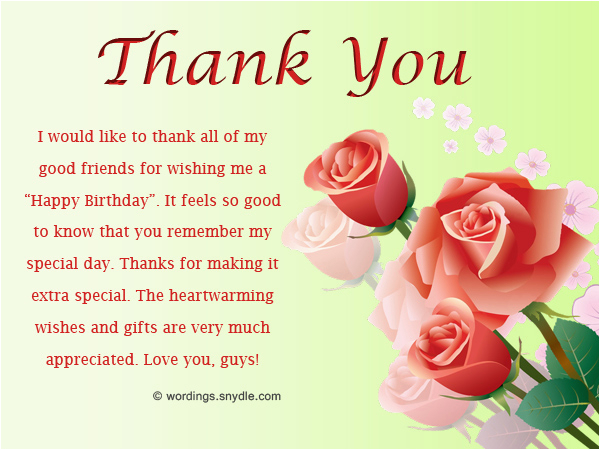 Thank You Note For Birthday Flowers Birthdaybuzz