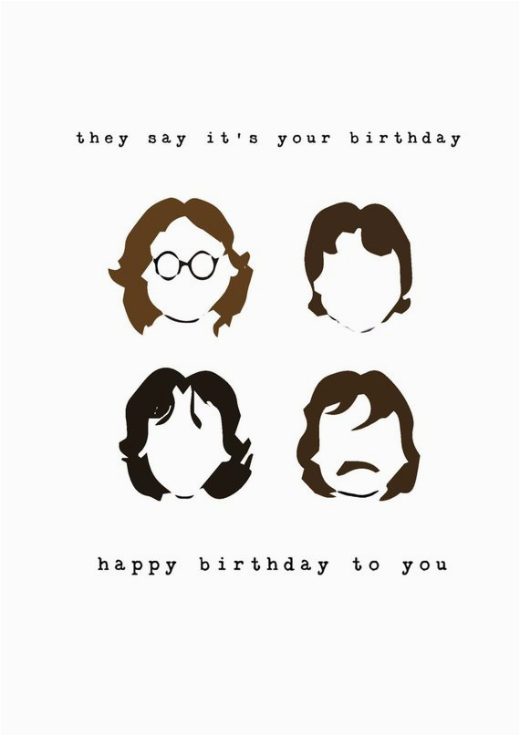 beatles birthday card