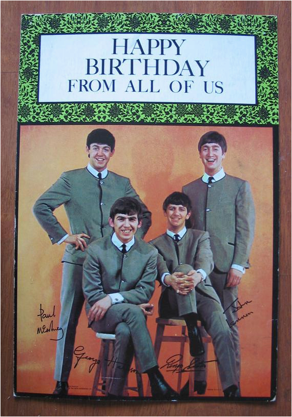 fab oversized beatles birthday card