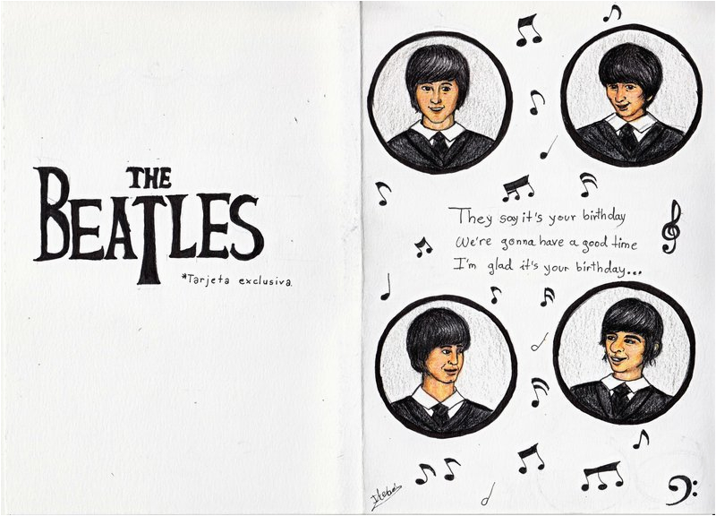 the beatles birthday card by andreth on deviantart