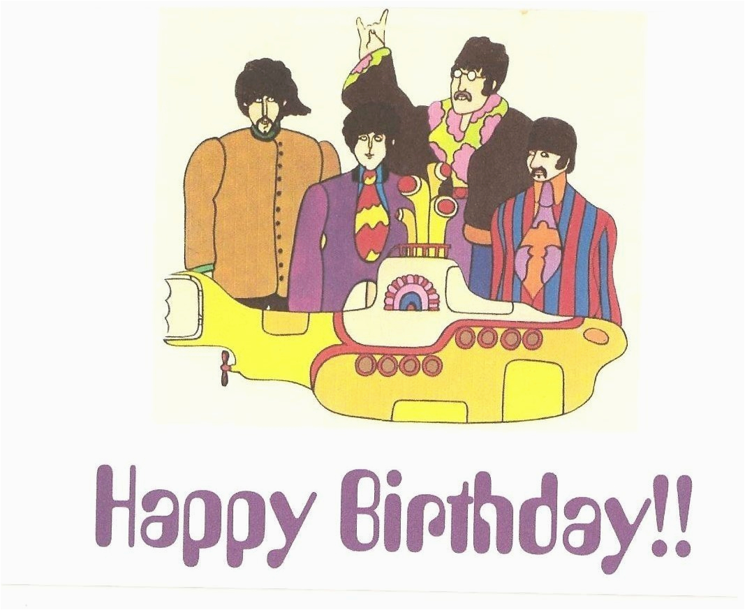 the beatles yellow submarine birthday card