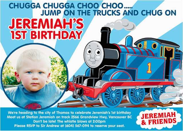 thomas the train birthday invitations