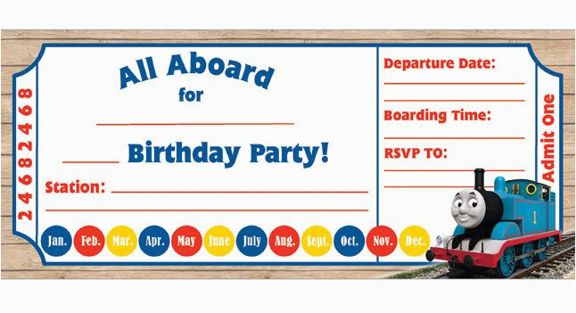 9 train birthday invitations for kid free printable
