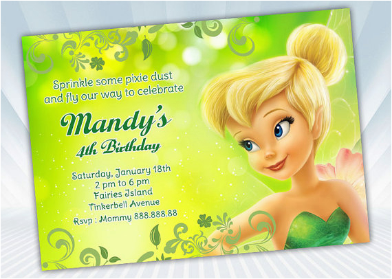 tinkerbell birthday invitations