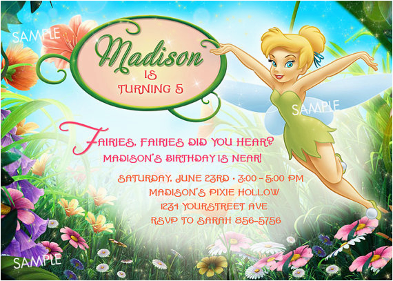 tinkerbell invitation for birthday quotes