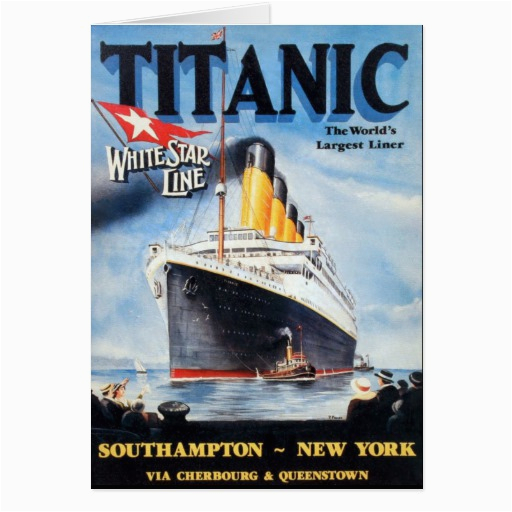 titanic white star line poster card 137985406055094846