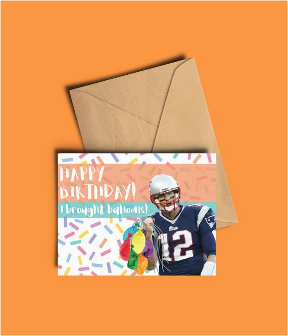 tom brady birthday card funny deflate gate joke card