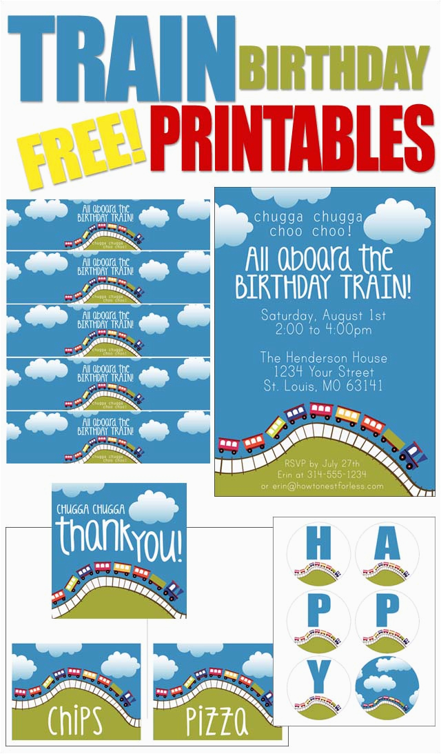 train birthday party with free printables how to nest