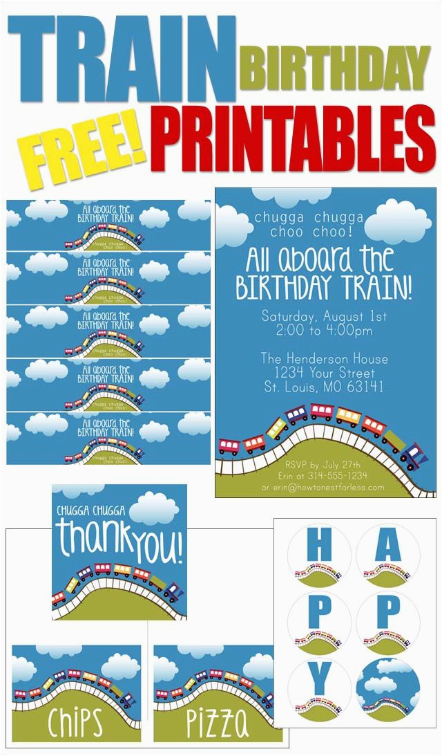 train themed birthday party with free printables themed