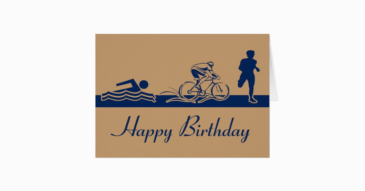 triathlon happy birthday card zazzle com