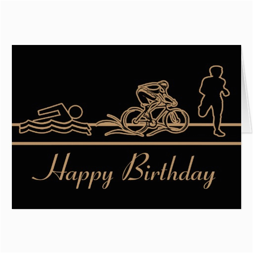 triathlon happy birthday card zazzle