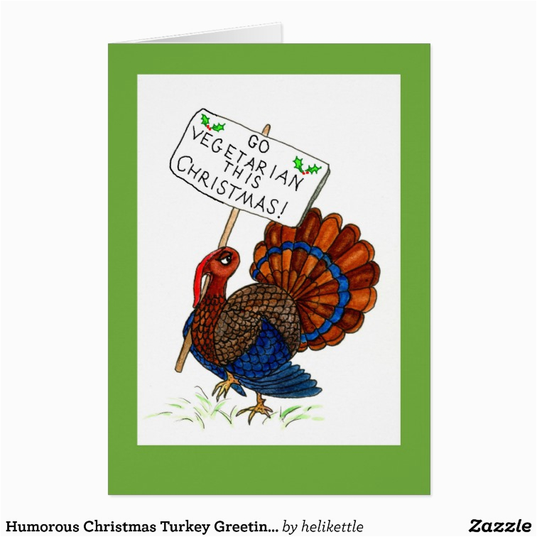 humorous christmas turkey greeting card zazzle