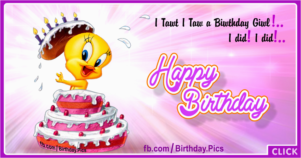 her tweety birthday cake