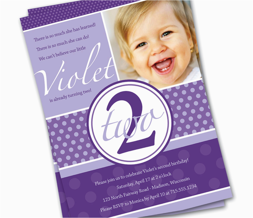 two year old birthday invitations wording free