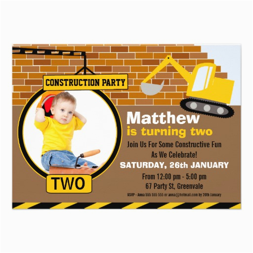 construction birthday invitations