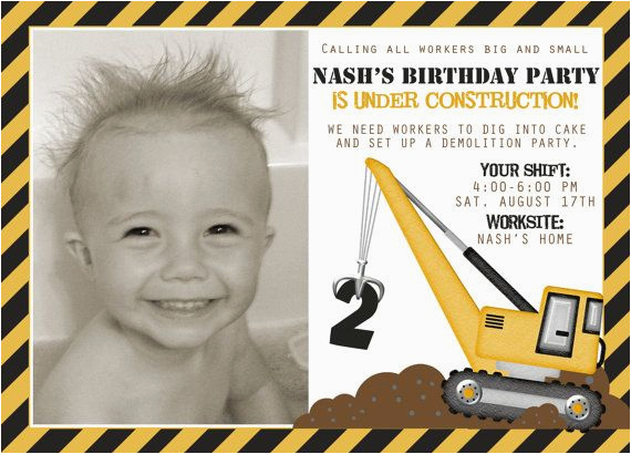 construction birthday party invitations ideas bagvania