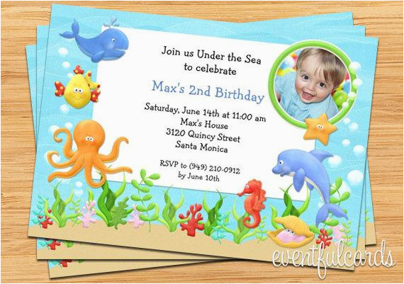 sea birthday party invitation printable