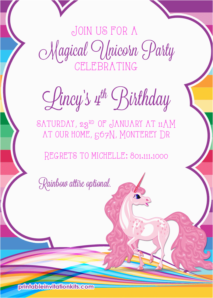 tips easy to create unicorn birthday invitations printable