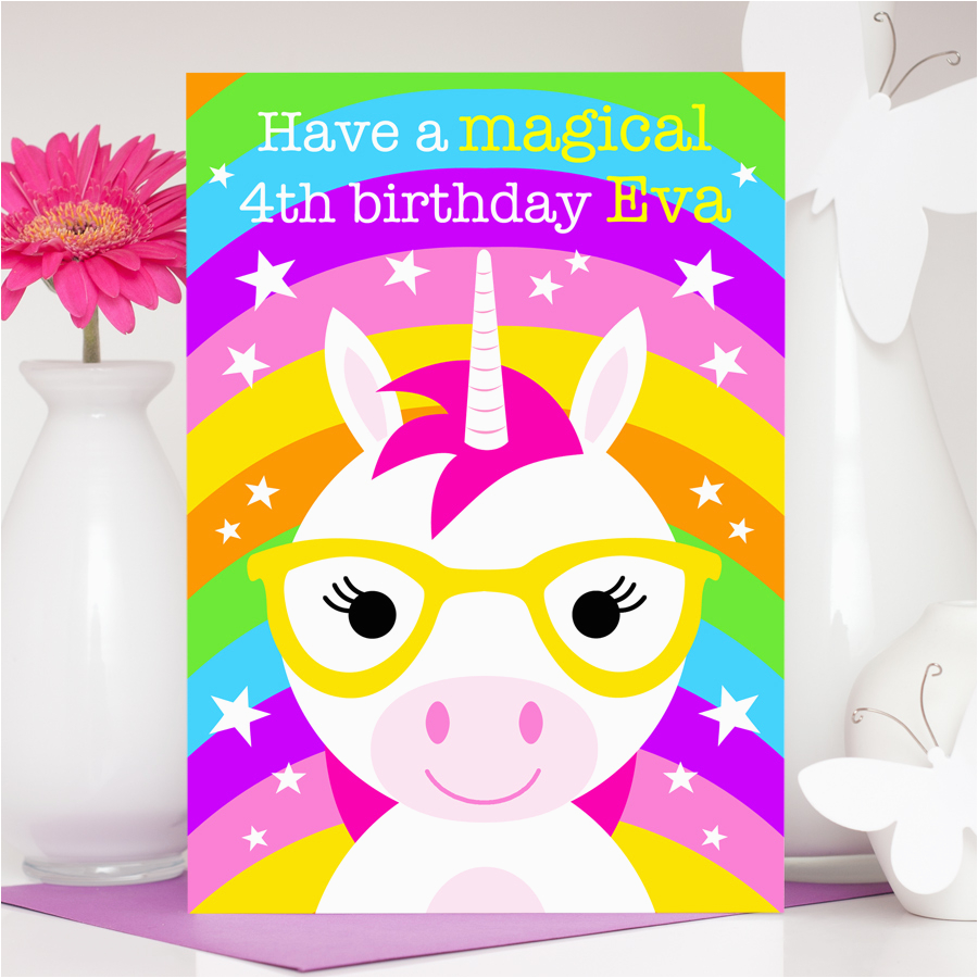 unicorn birthday card ursula the unicorn