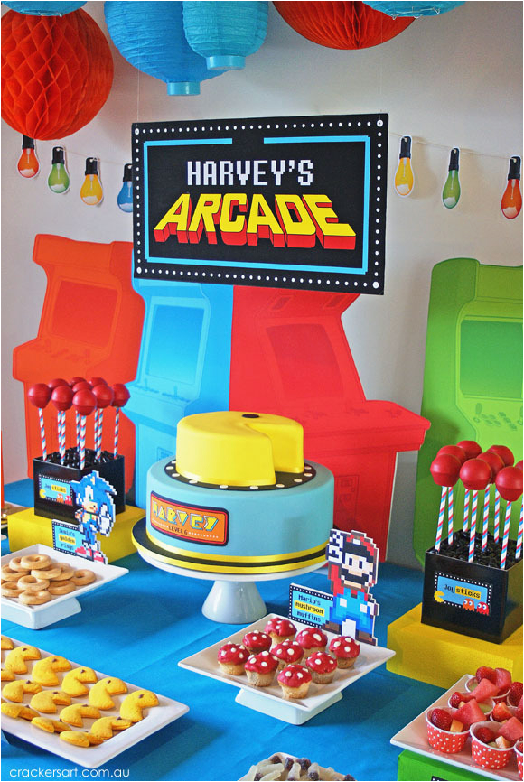 arcade video game themed birthday party