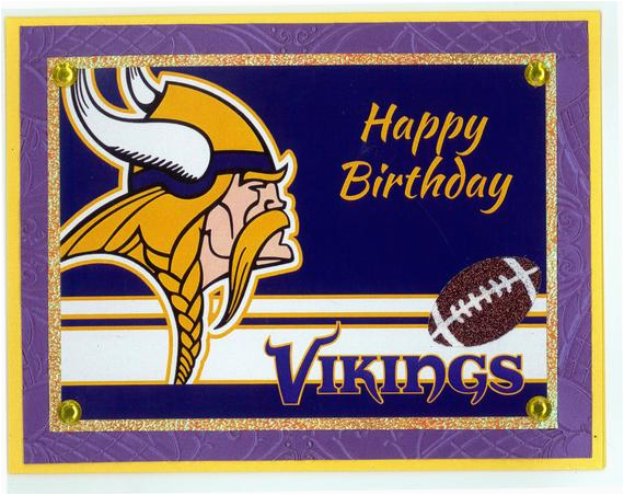 minnesota vikings birthday card etsy