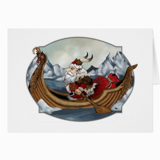 santa viking greeting card zazzle