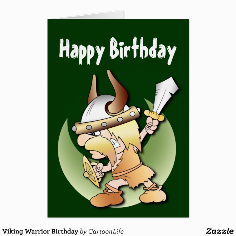 viking warrior birthday greeting card zazzle