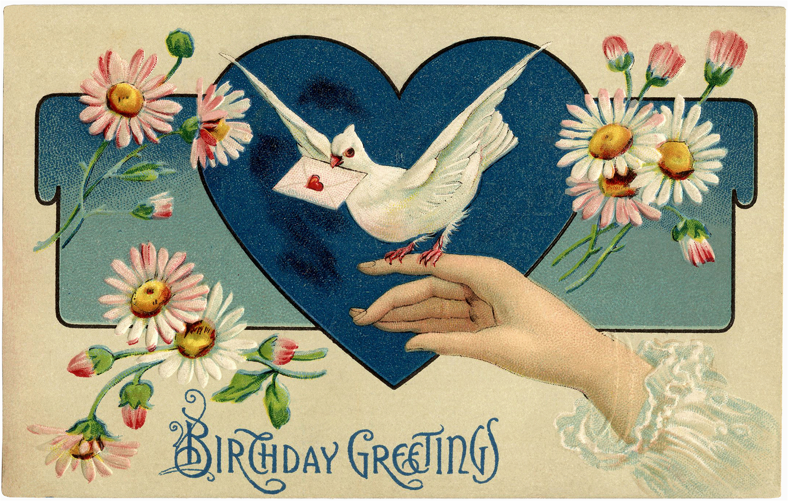 vintage birthday illustration