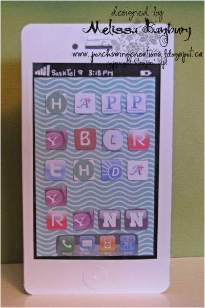 iphone card front porch swing creations stampin 39 up