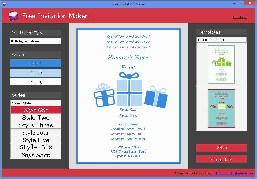 websites to make birthday invitations for free