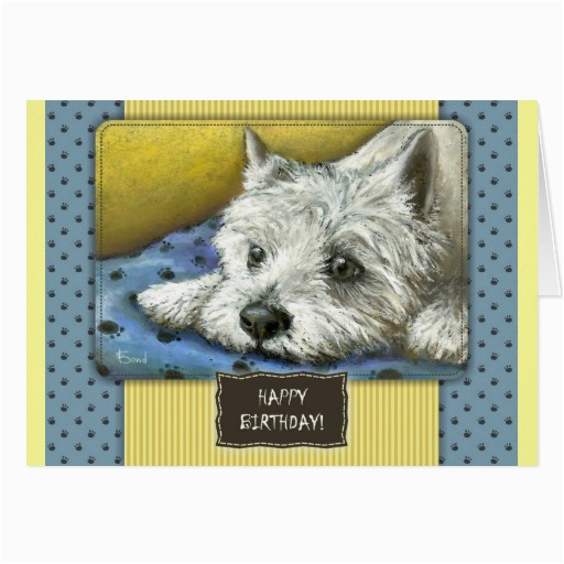 westie birthday card zazzle