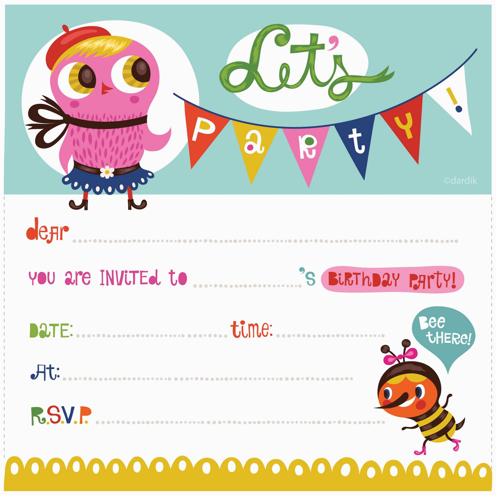 Free Printable Kids Birthday Invitations Printable World Holiday